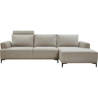 Lucca Sectional Sofa by Pasargad Home. Made from polyester fabric in a modern style.