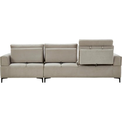 Lucca Sectional Sofa by Pasargad Home. Made from polyester fabric in a modern style.