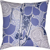 Bright Blue, Lavender, Violet, Dark Blue / 18" x 18"