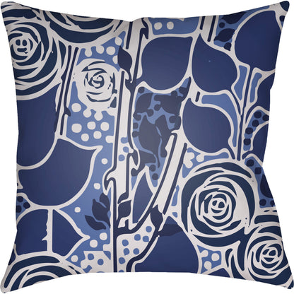 Chinoiserie Floral Pillow - 28149 by Livabliss. Made from unique in a traditional style.