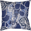 Navy, Bright Blue, Dark Blue, Light Gray / 18" x 18"
