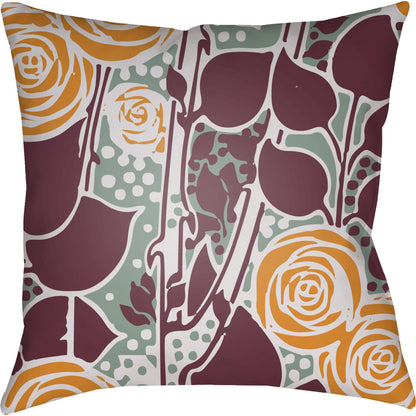 Chinoiserie Floral Pillow - 28149 by Livabliss. Made from unique in a traditional style.