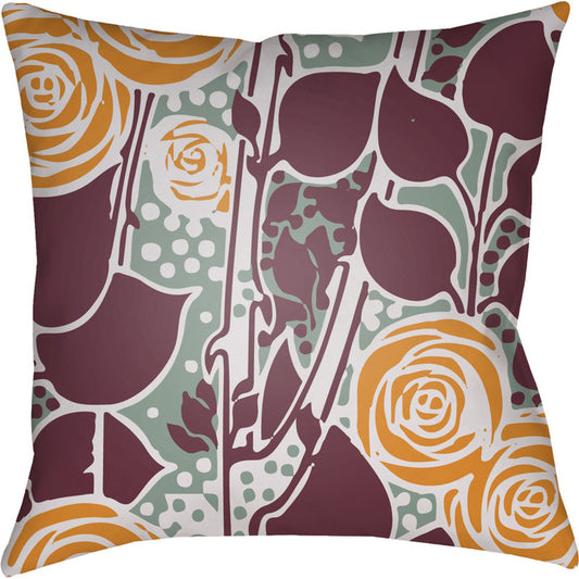 Chinoiserie Floral Pillow - 28149 by Livabliss. Made from unique in a traditional style.
