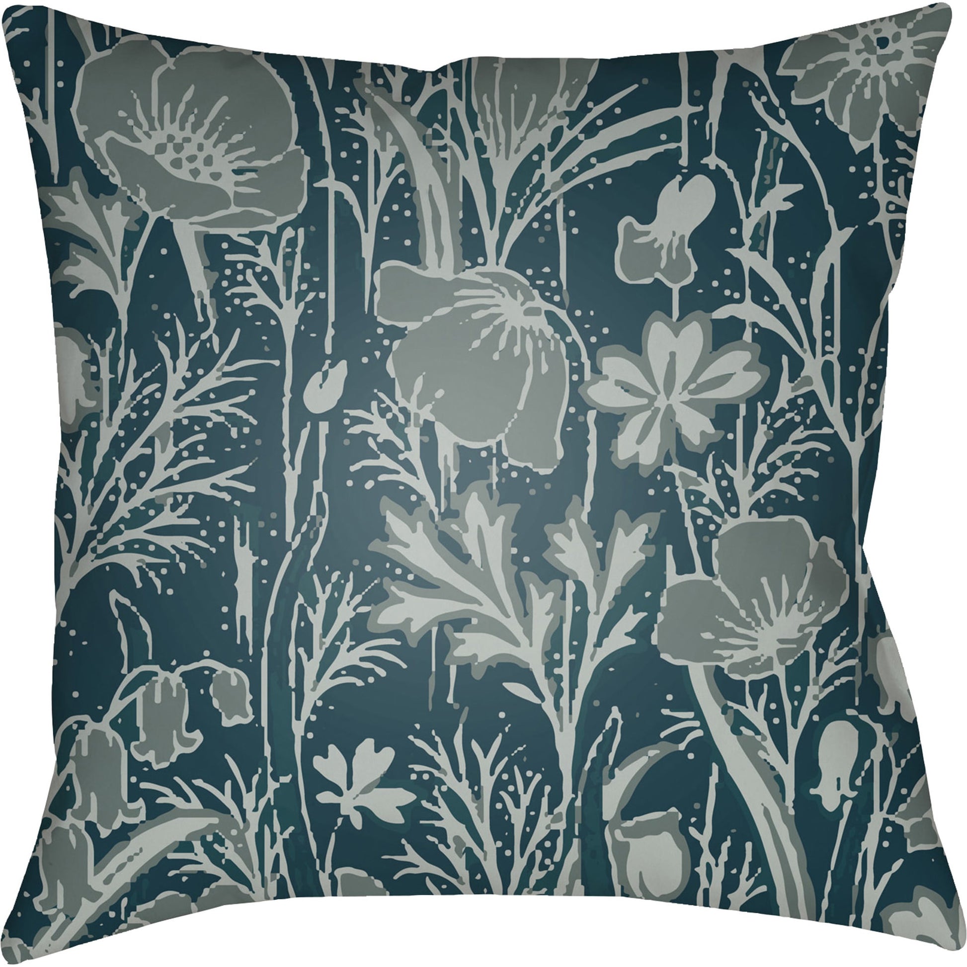Chinoiserie Floral Pillow - 28149 by Livabliss. Made from unique in a traditional style.