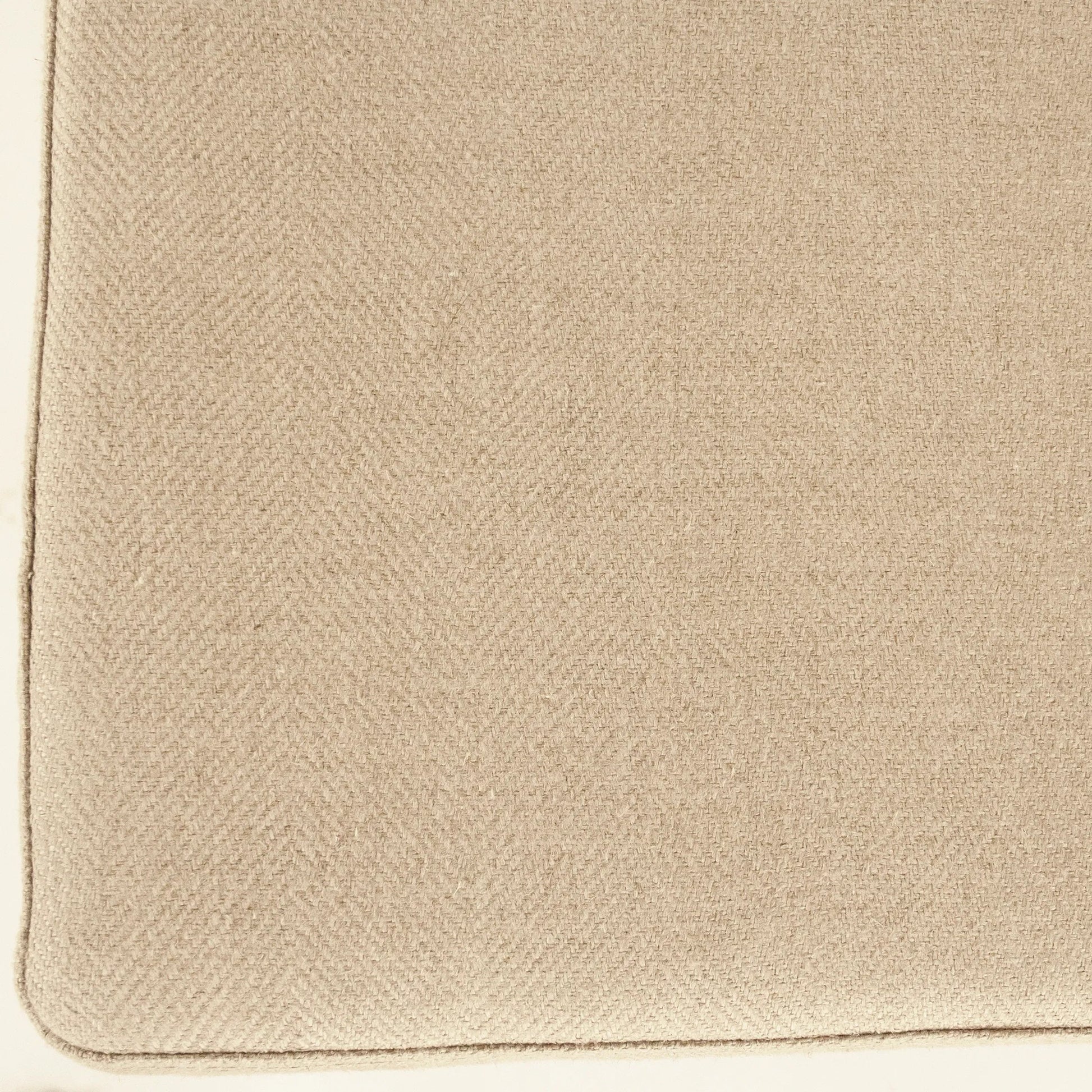 Lucas Bar Stool by Zentique in hemp linen and limed gray oak. Made from limed grey oak in a transitional style.