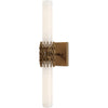 Opaque White, Antique Brass