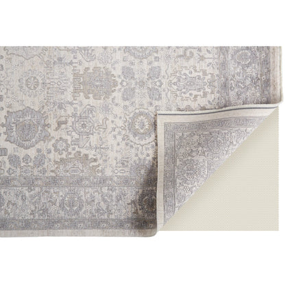 Marquette Transitional Oriental Rug - 3776F by Feizy in gray, silver, ivory. Made from polyester, acrylic in a unique style.