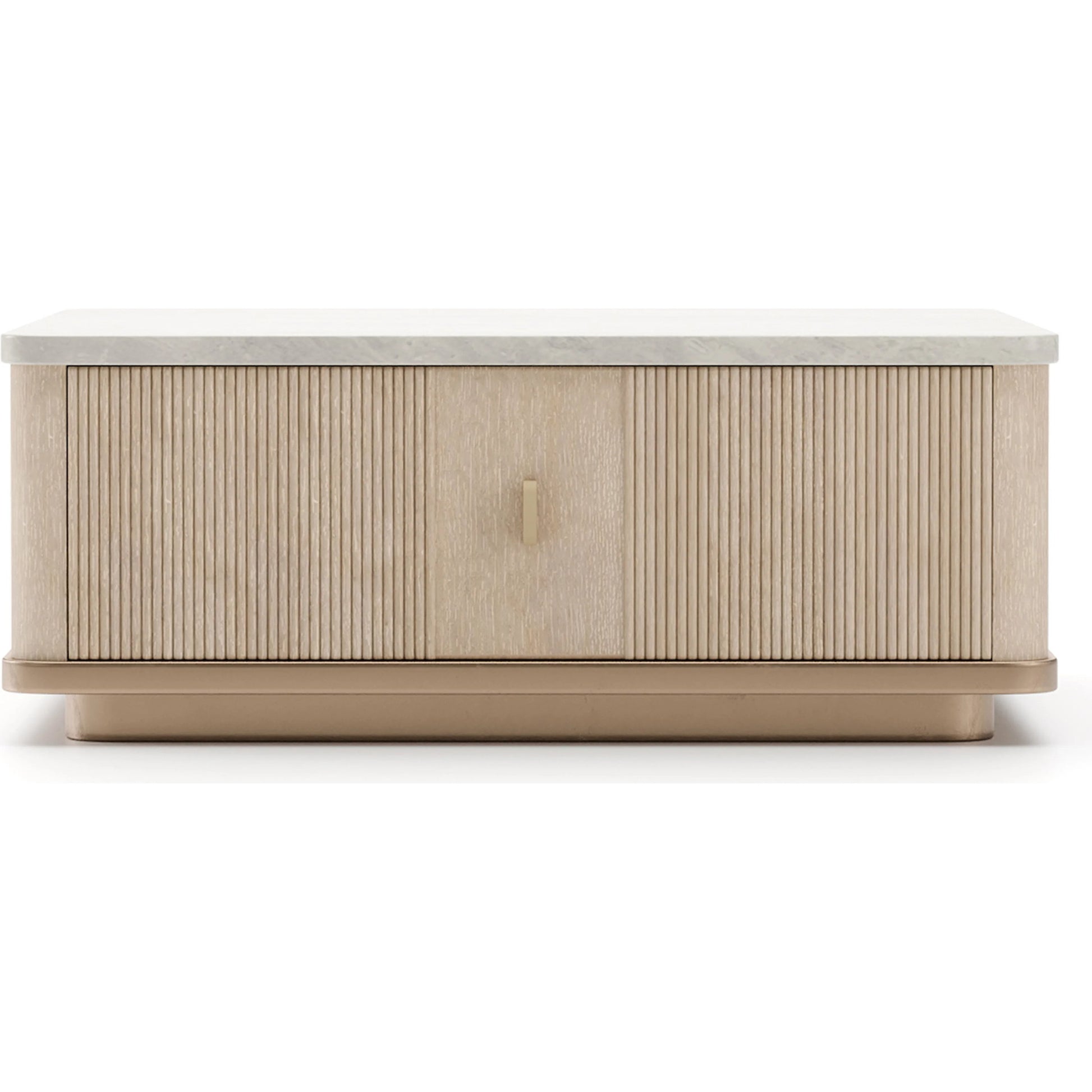 Rhythm Square Cocktail Table by Caracole in oak and sun drenched oak. Made from stone in a transitional style.