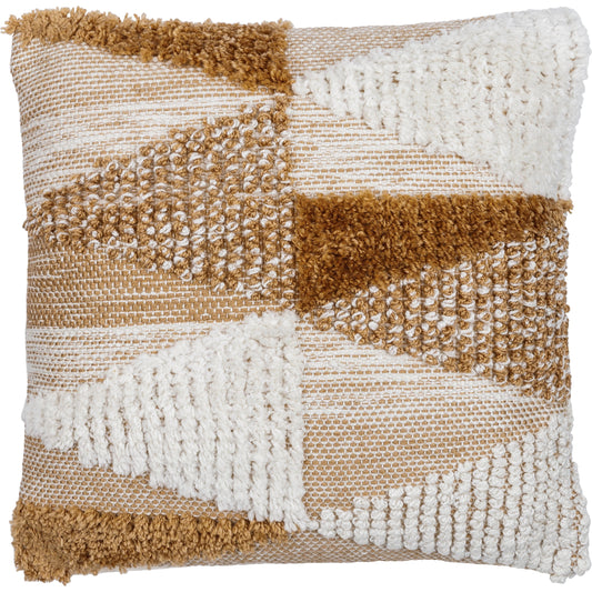 Chelmsford Pillow - 487791 by Surya in light silver, ash, camel, brick, khaki, dark brown. Made from front: 100% polyester, back: 100% polyester in a modern style.