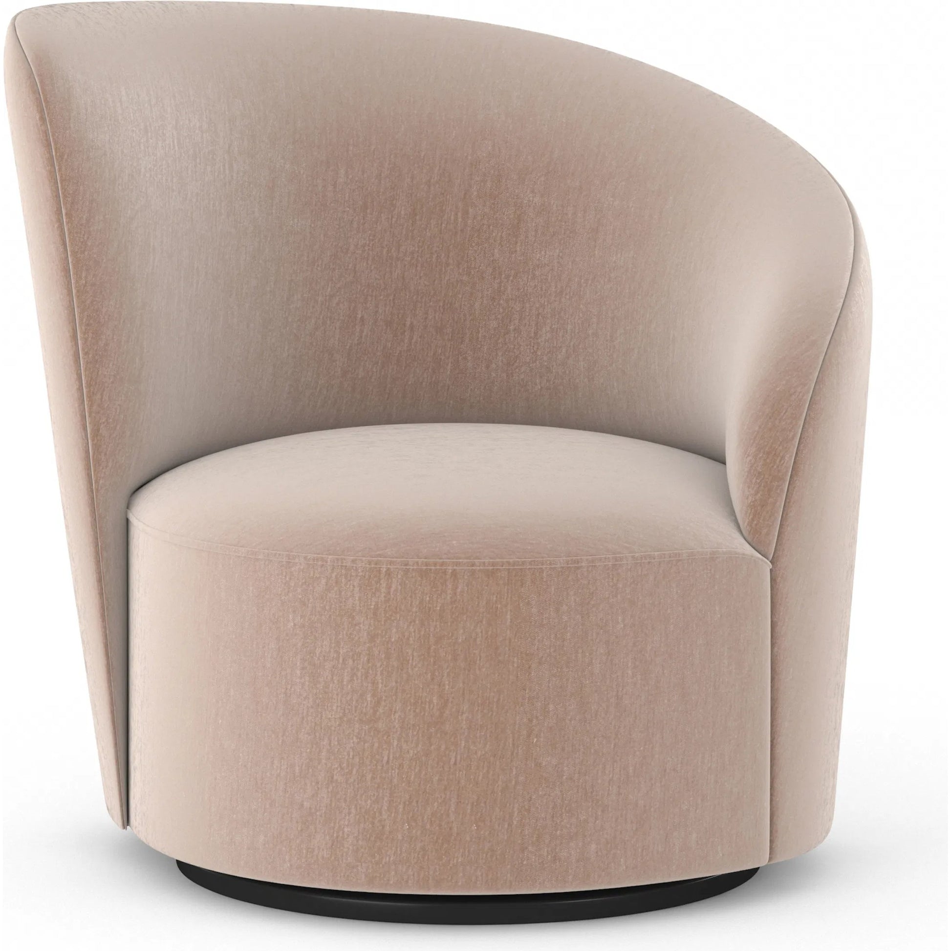 Whorl Swivel Chair by Caracole in taupe and almost black. Made from unique in a transitional style.