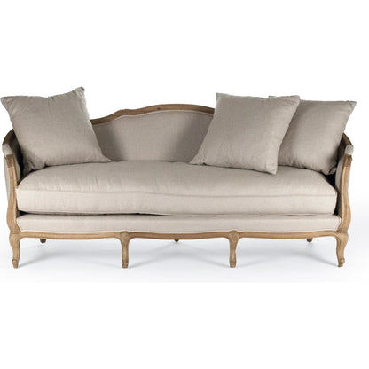 Maison Sofa by Zentique in limed gray oak. Made from limed grey oak in a traditional style.