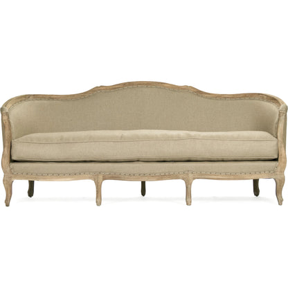 Maison Sofa by Zentique in limed gray oak. Made from limed grey oak in a traditional style.