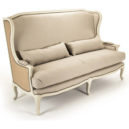 Leon Sofa by Zentique. Made from limed grey oak in a traditional style.