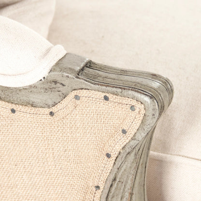 Adele Sofa by Zentique in faux olive green birch. Made from faux olive green birch in a traditional style.