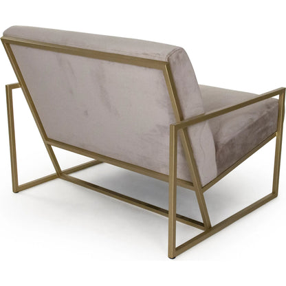 Heather Love Chair by Zentique in gold, gray and metal, polyester velvet. Made from metal, polyester velvet in a modern style.