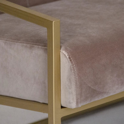 Heather Love Chair by Zentique in gold, gray and metal, polyester velvet. Made from metal, polyester velvet in a modern style.