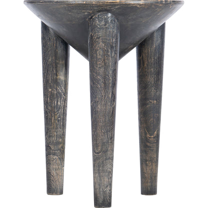 Commerce & Market Pyramid Side Table by Hooker Furniture in dark wood. Made from mango solids in a modern style.