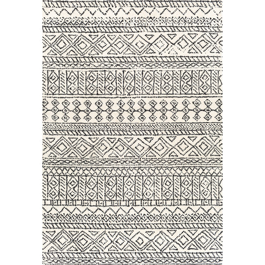 Corfu Rug - 27321 by Surya in cream, black. Made from 100% wool in a unique style.