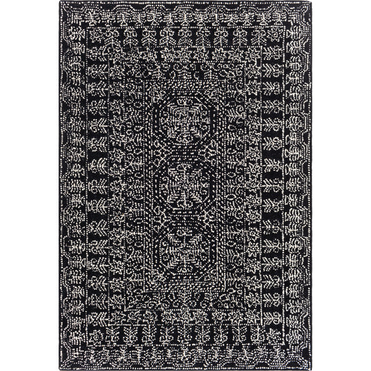 Corfu Rug - 27327 by Surya in black, cream. Made from 100% wool in a unique style.
