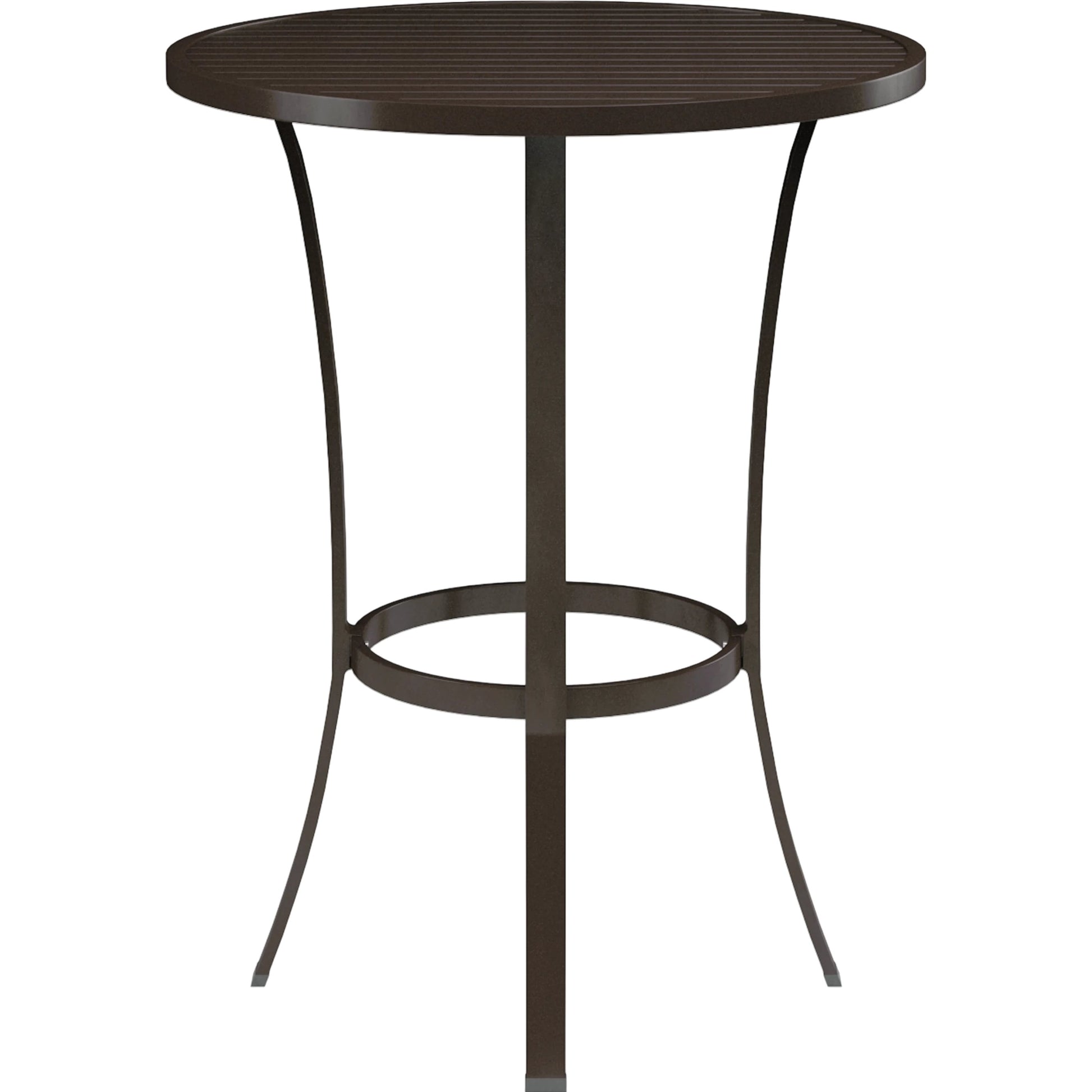 La Outdoor Jolla Pub Table by Sunset West in espresso. Made from aluminum in a modern style.