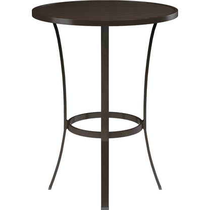 La Outdoor Jolla Pub Table by Sunset West in espresso. Made from aluminum in a modern style.