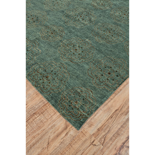 Qing Transitional & Botanical Rug - 6065F by Feizy. Made from wool, viscose in a unique style.