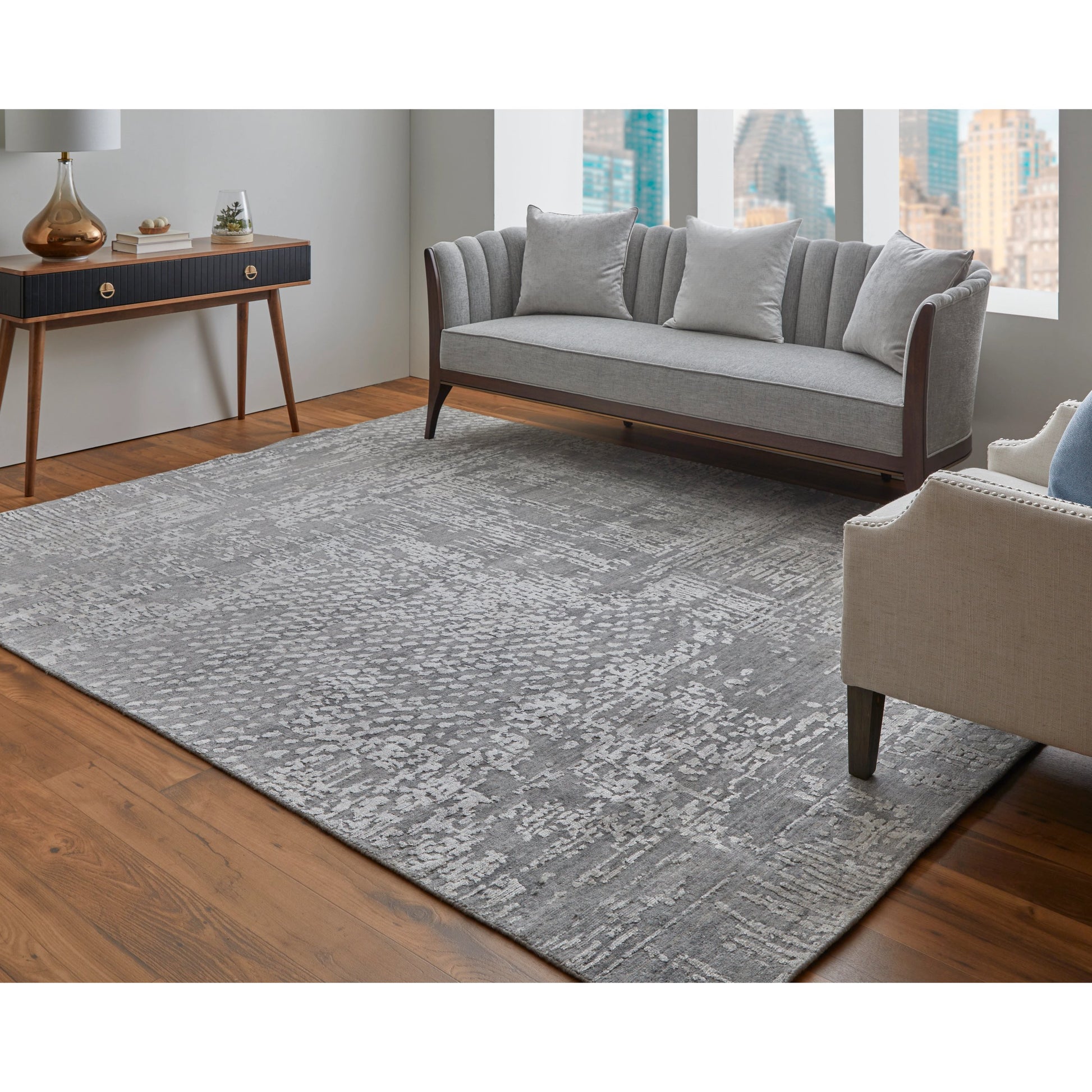 Eastfield Rug - 69A9F by Feizy in gray. Made from wool, viscose in a unique style.