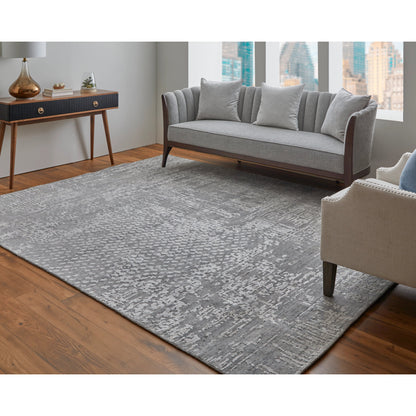 Eastfield Rug - 69A9F by Feizy in gray. Made from wool, viscose in a unique style.