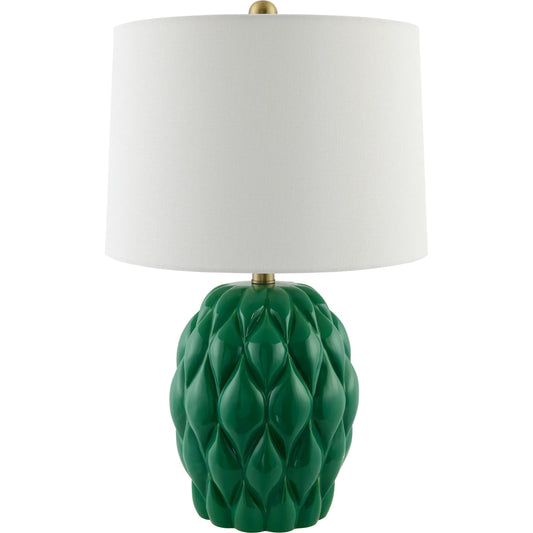 Cagli Accent Table Lamp by Livabliss in glazed, electroplated. Made from ceramic, linen, iron in a unique style.