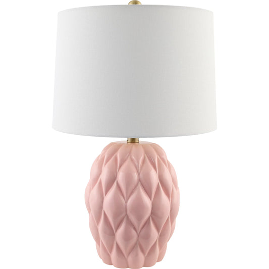 Cagli Accent Table Lamp by Livabliss in glazed, electroplated. Made from ceramic, linen, iron in a unique style.