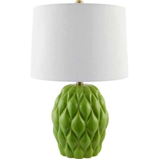 Cagli Accent Table Lamp by Livabliss in glazed, electroplated. Made from ceramic, linen, iron in a unique style.