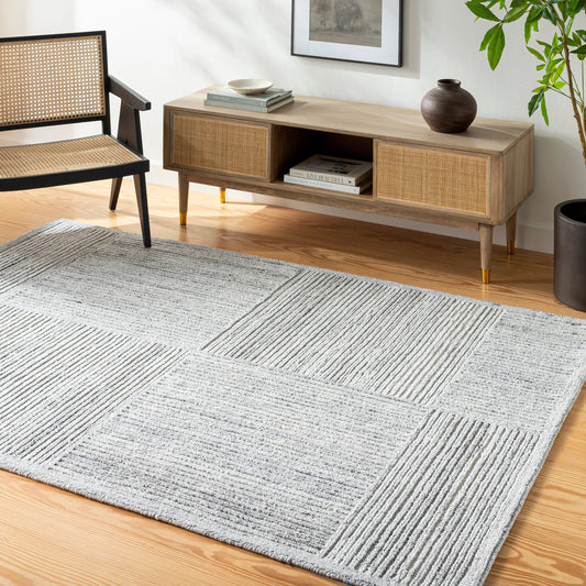 Calgary Rug - 32465 by Surya in light slate, cream. Made from 100% recycled pet yarn in a unique style.