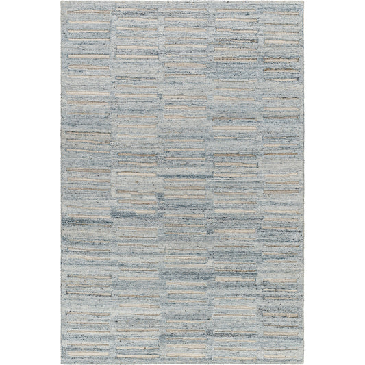 Calgary Rug - 33012 by Surya in black, cream. Made from 100% recycled pet yarn in a unique style.