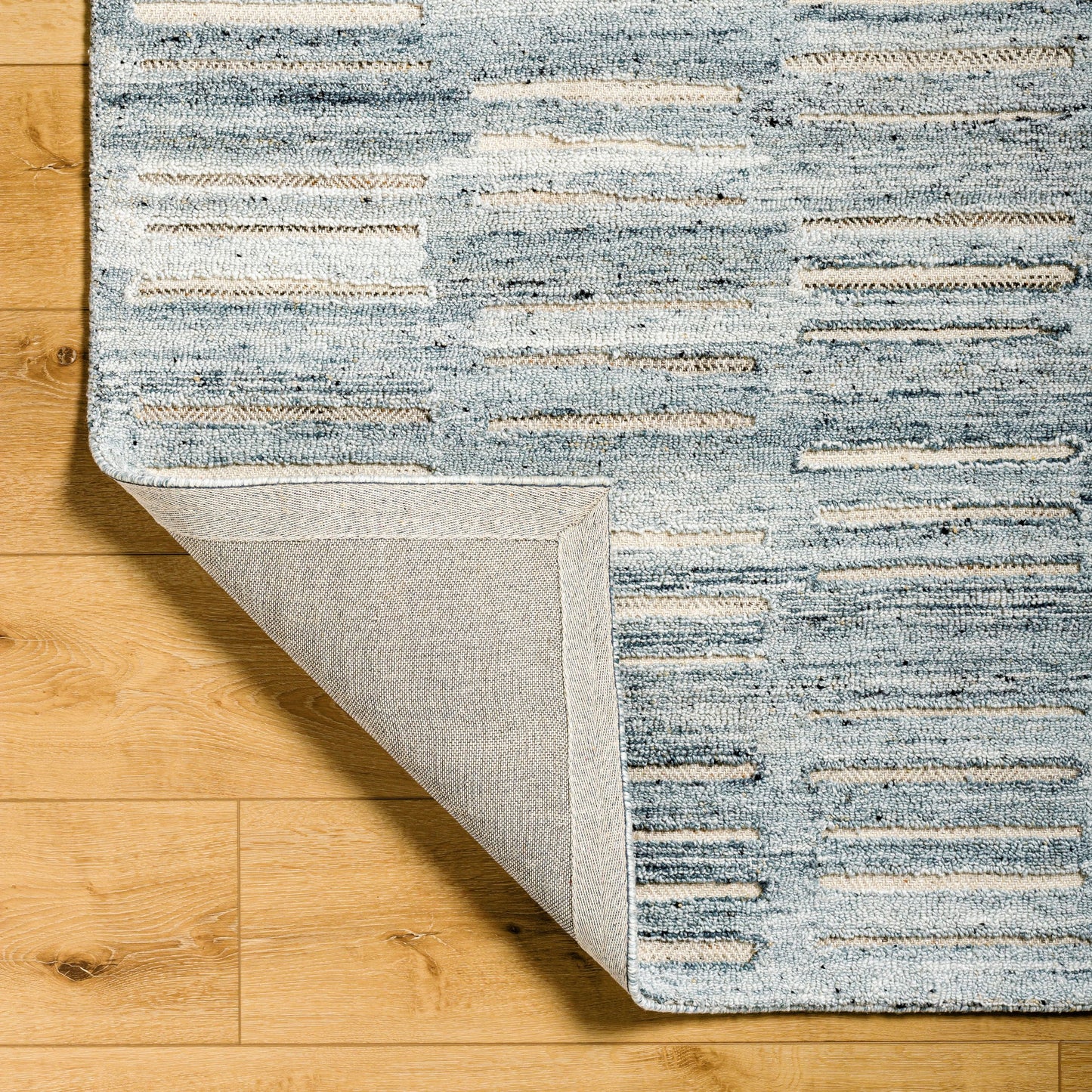 003 SI-1971422,SI-1971423,SI-1971424,SI-1971425,SI-1971426,SI-1971427 | Closeup | Calgary CGR-2306 Rug by Surya in pale blue, dark blue, white, ice blue, light beige. Made from 100% recycled pet yarn in a unique style.
