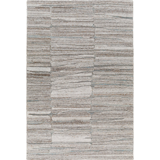 Calgary Rug - 33013 by Surya in medium gray, taupe, light brown, brown. Made from 100% recycled pet yarn in a unique style.