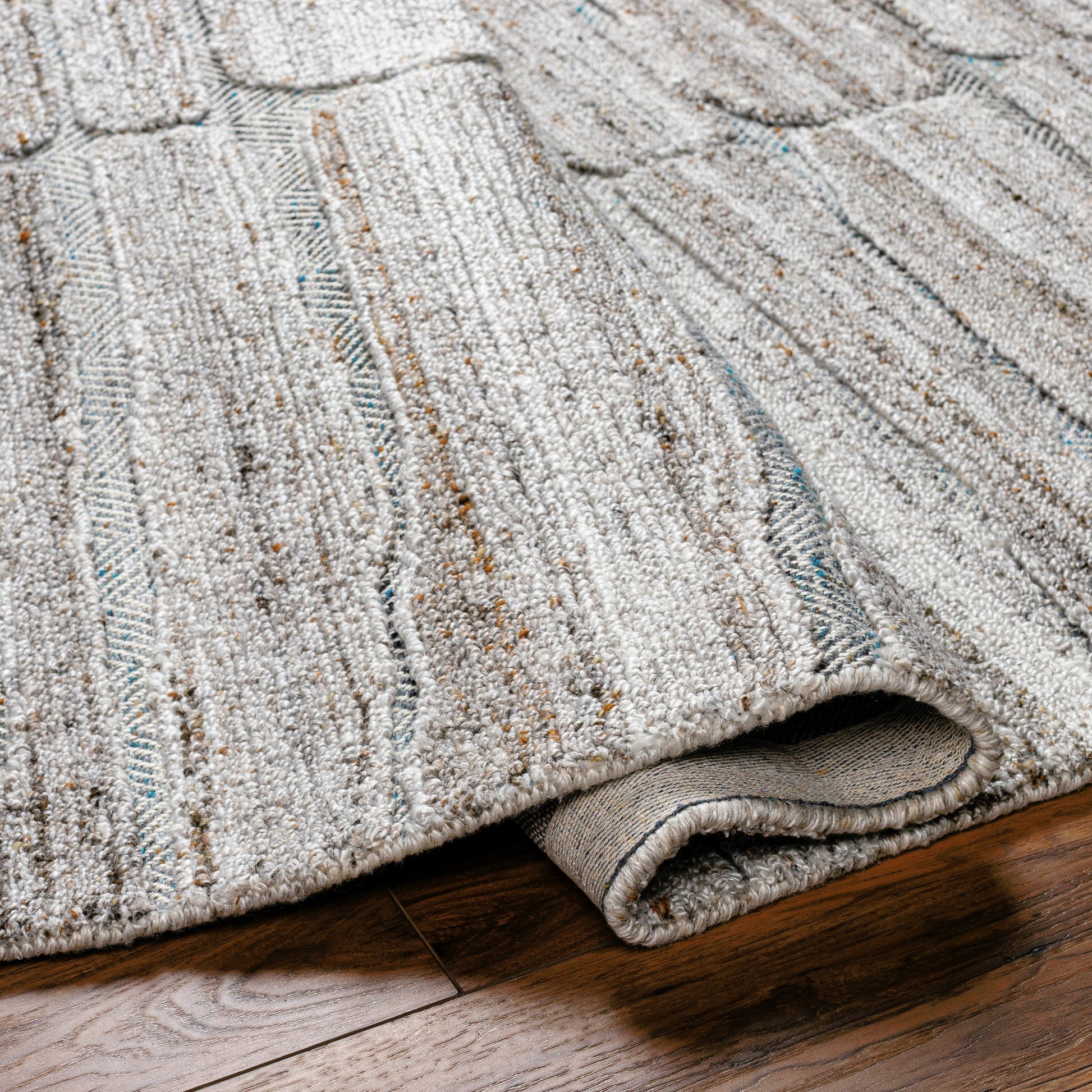 Calgary CGR-2307 Rug by Surya in medium gray, taupe, light brown, brown. Made from 100% recycled pet yarn in a unique style.