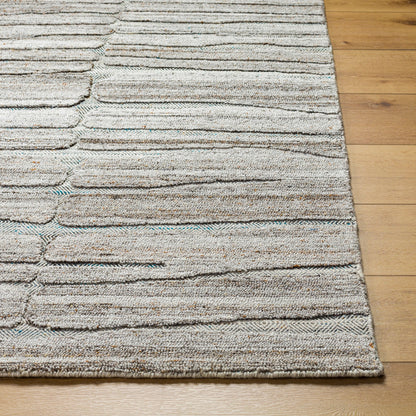 Calgary CGR-2307 Rug by Surya in medium gray, taupe, light brown, brown. Made from 100% recycled pet yarn in a unique style.