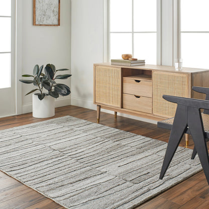 Calgary CGR-2307 Rug by Surya in medium gray, taupe, light brown, brown. Made from 100% recycled pet yarn in a unique style.