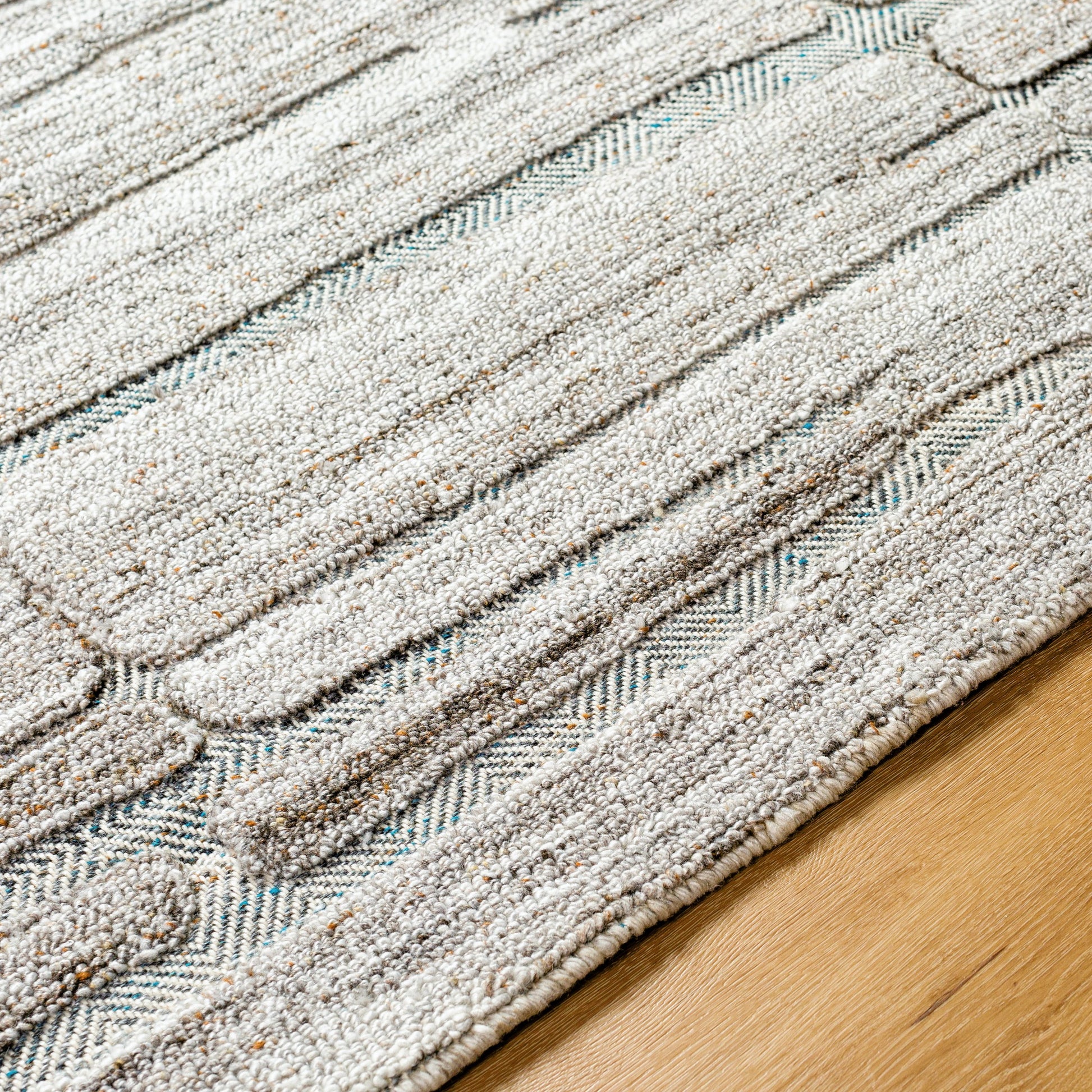 Calgary CGR-2307 Rug by Surya in medium gray, taupe, light brown, brown. Made from 100% recycled pet yarn in a unique style.