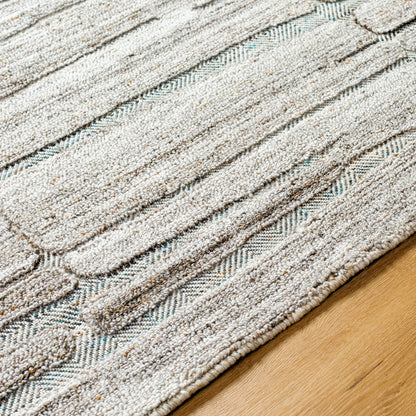 Calgary CGR-2307 Rug by Surya in medium gray, taupe, light brown, brown. Made from 100% recycled pet yarn in a unique style.
