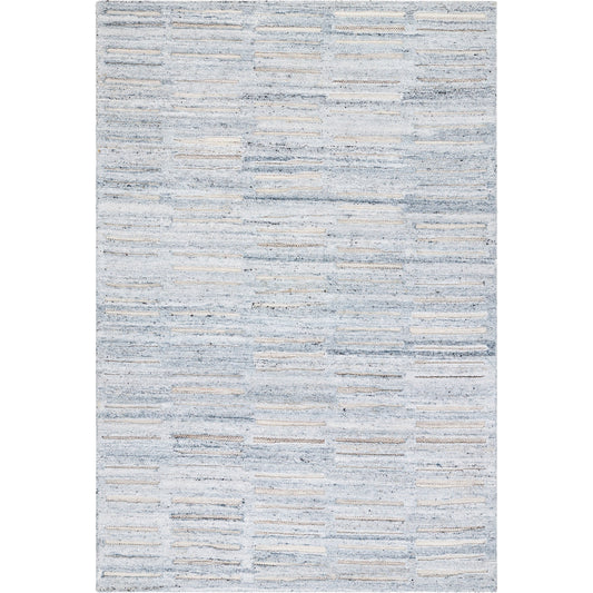 Calgary Rug - 33693 by Surya in dark blue, charcoal, navy, medium gray, pale blue, cream. Made from 100% recycled pet yarn in a unique style.
