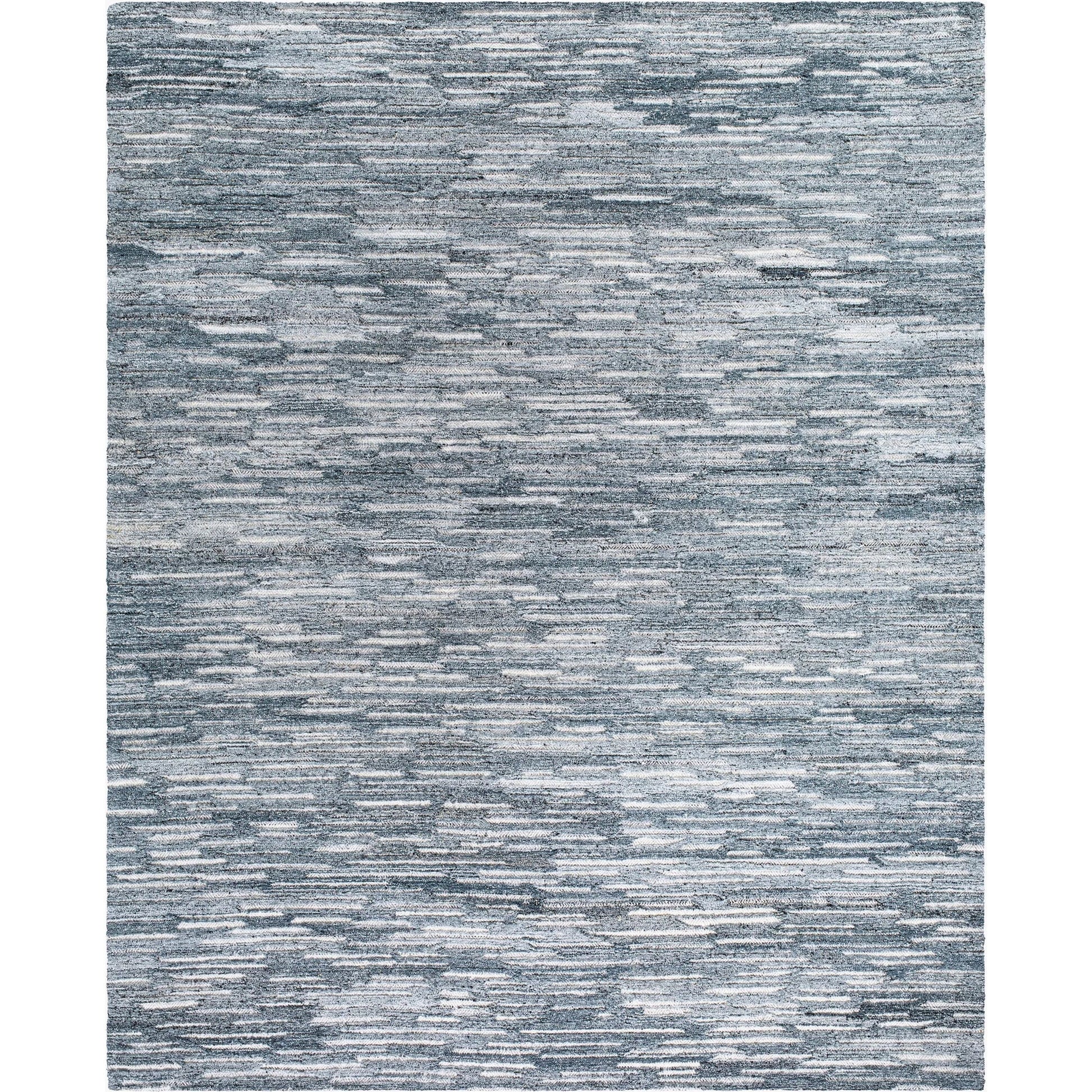 Calgary CGR-2308 Rug by Surya in dark blue, charcoal, navy, medium gray, pale blue, cream. Made from 100% recycled pet yarn in a unique style.