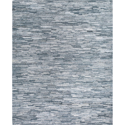 Calgary CGR-2308 Rug by Surya in dark blue, charcoal, navy, medium gray, pale blue, cream. Made from 100% recycled pet yarn in a unique style.