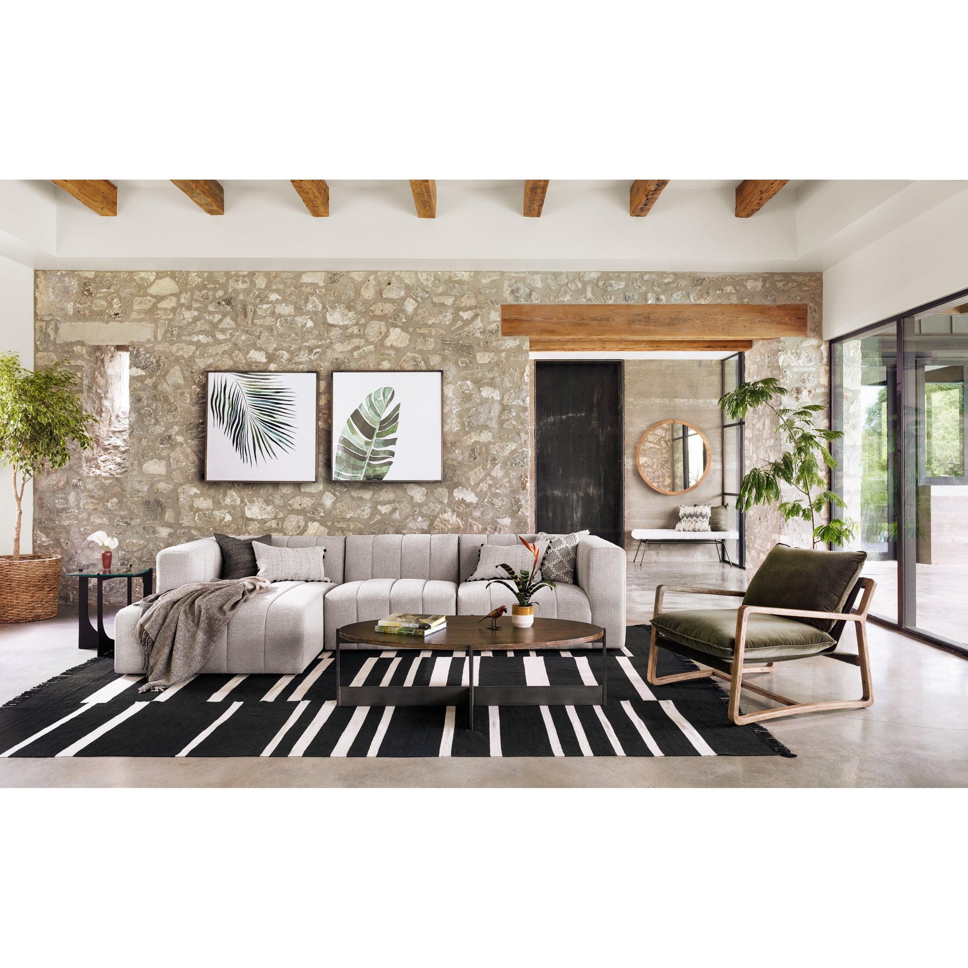Langham Channeled 3-Piece Sectional by Four Hands. Made from unique in a modern style.