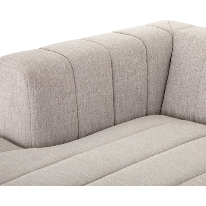 Langham Channeled 6-Piece Sectional by Four Hands in fayette cloud. Made from 97% polyester, 3% acrylic, poplar plywood, 58% polyester, 39% wool, 3% cotton in a modern style.
