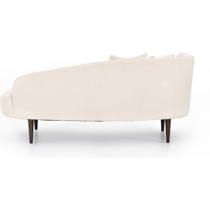 Luna Chaise by Four Hands in capri oatmeal. Made from 100% polyester, solid oak in a modern style.