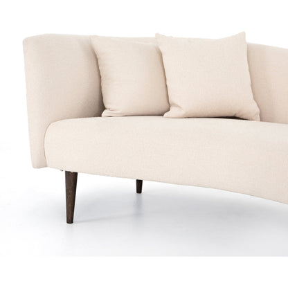 Luna Chaise by Four Hands in capri oatmeal. Made from 100% polyester, solid oak in a modern style.