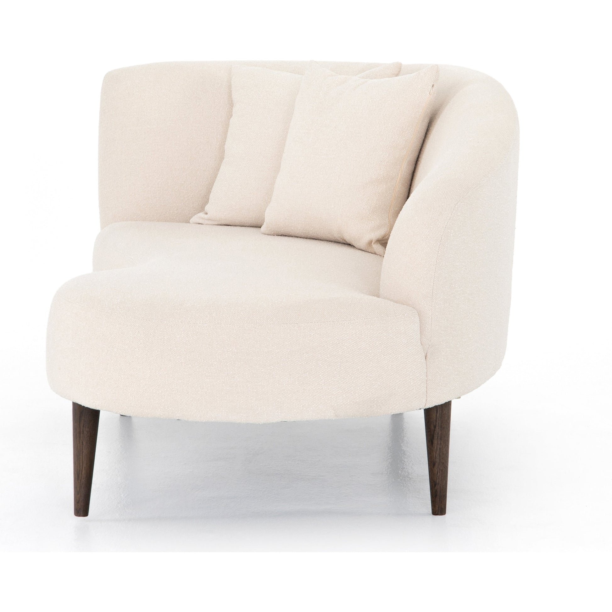 Luna Chaise by Four Hands in capri oatmeal. Made from 100% polyester, solid oak in a modern style.