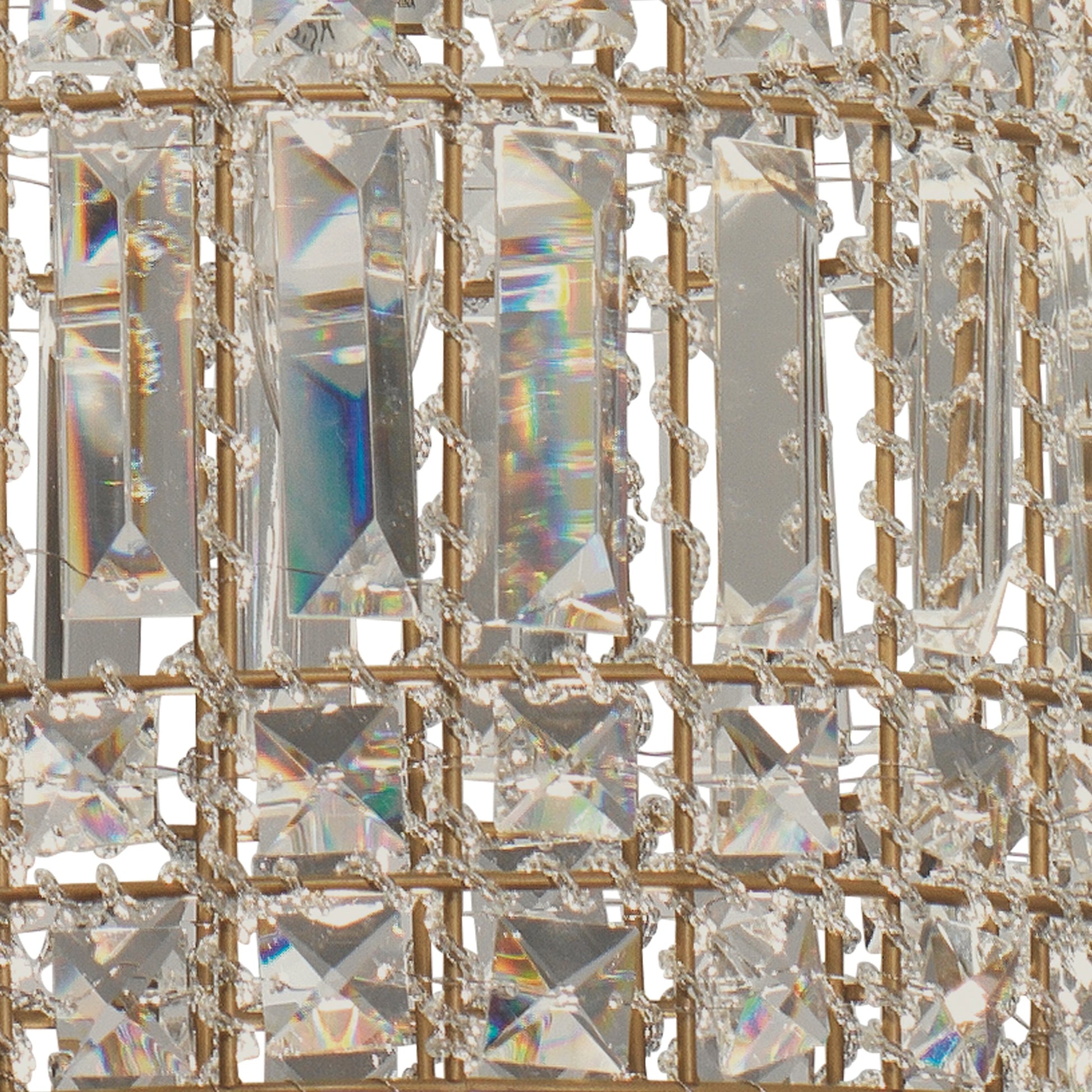 Crystal Pendant Chandelier by Lifestyle by JY in antique gold with clear crystals. Made from iron, glass in a transitional style.