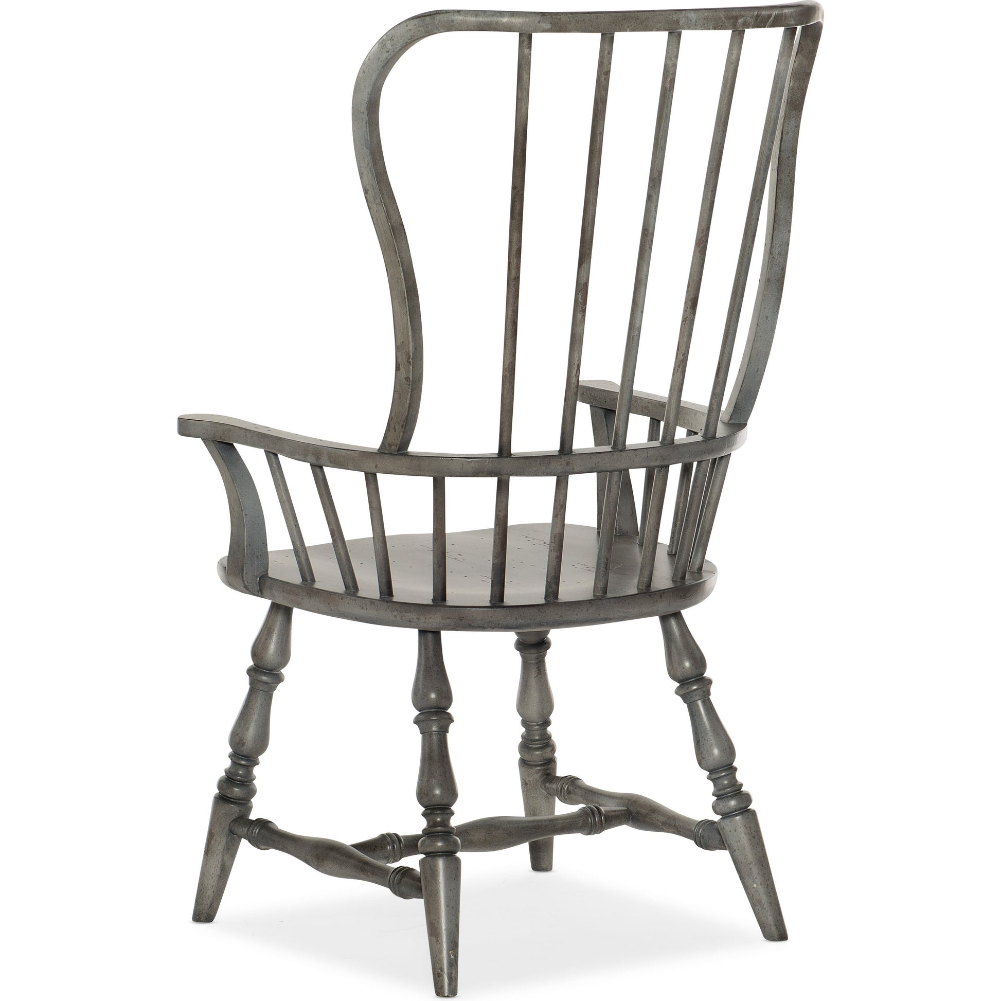 Ciao Bella Spindle Back Arm Chair (Set of 2) by Hooker Furniture in speckled gray. Made from hardwoods in a traditional style.